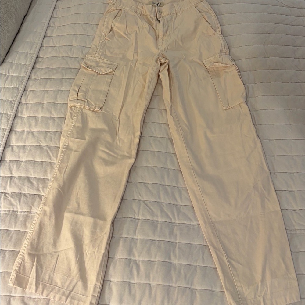 Madewell Women's Light Tan Low-Slung Cargo Pants